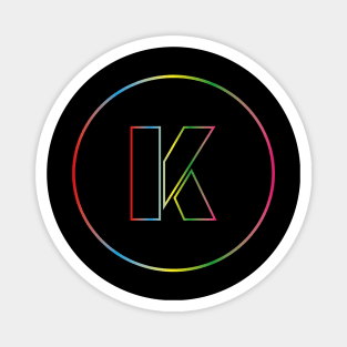 letter K colorful design Magnet